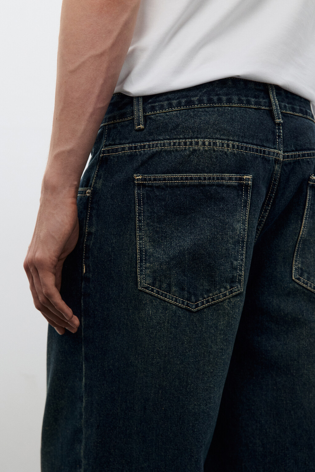 Джинсы baggy fit зауженные - цвет синий - 6