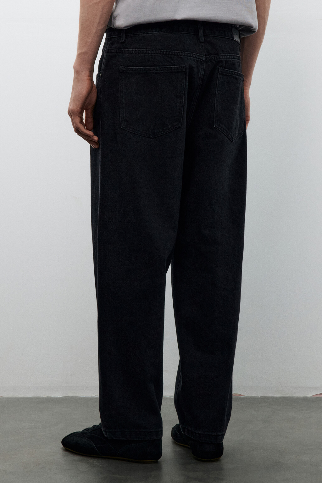 Джинсы baggy fit зауженные - цвет черный - 3