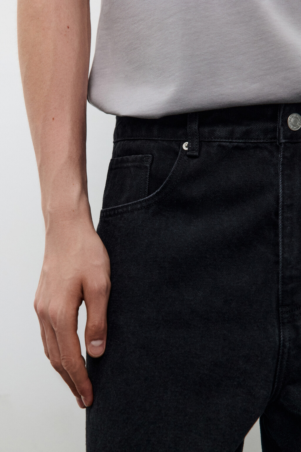 Джинсы baggy fit зауженные - цвет черный - 5