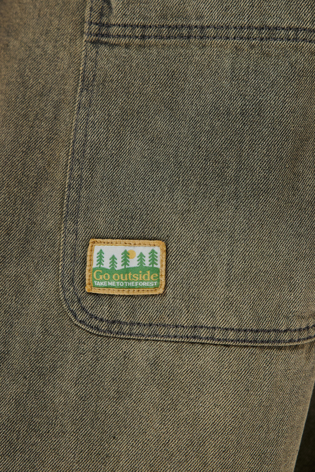 Джинсы широкие с вареным эффектом - цвет коричневый - 7