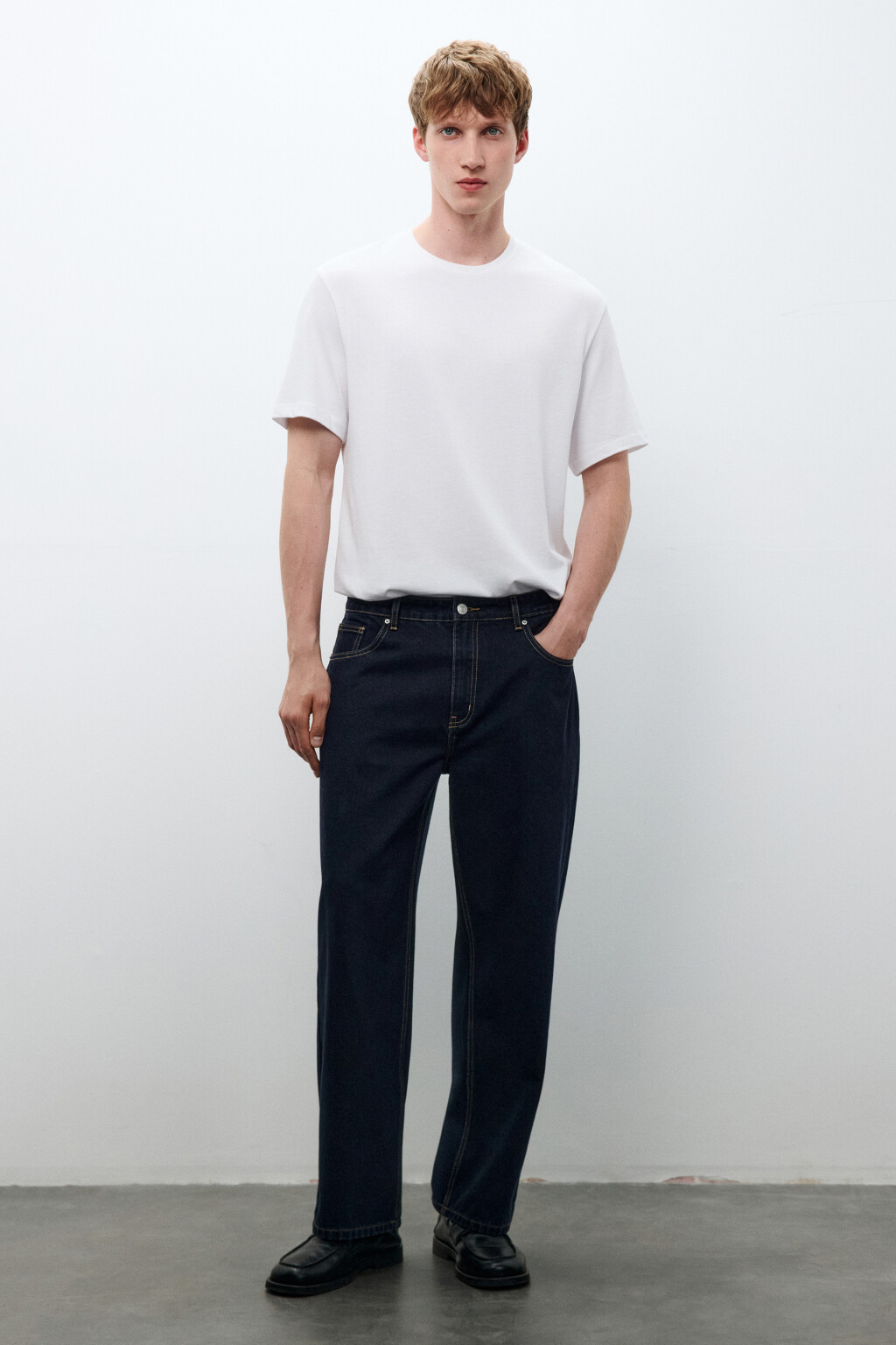 Джинсы прямые классические - цвет синий - 1