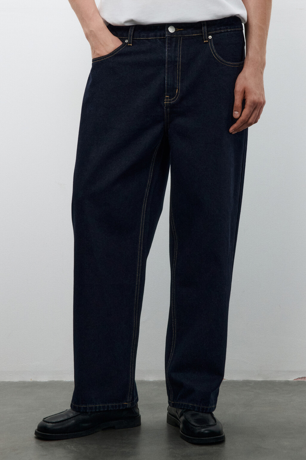 Джинсы прямые классические - цвет синий - 2