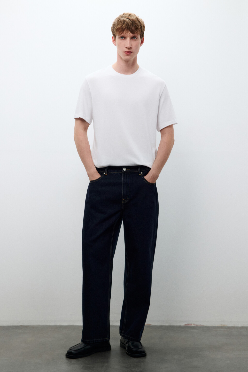 Джинсы прямые классические - цвет синий - 4