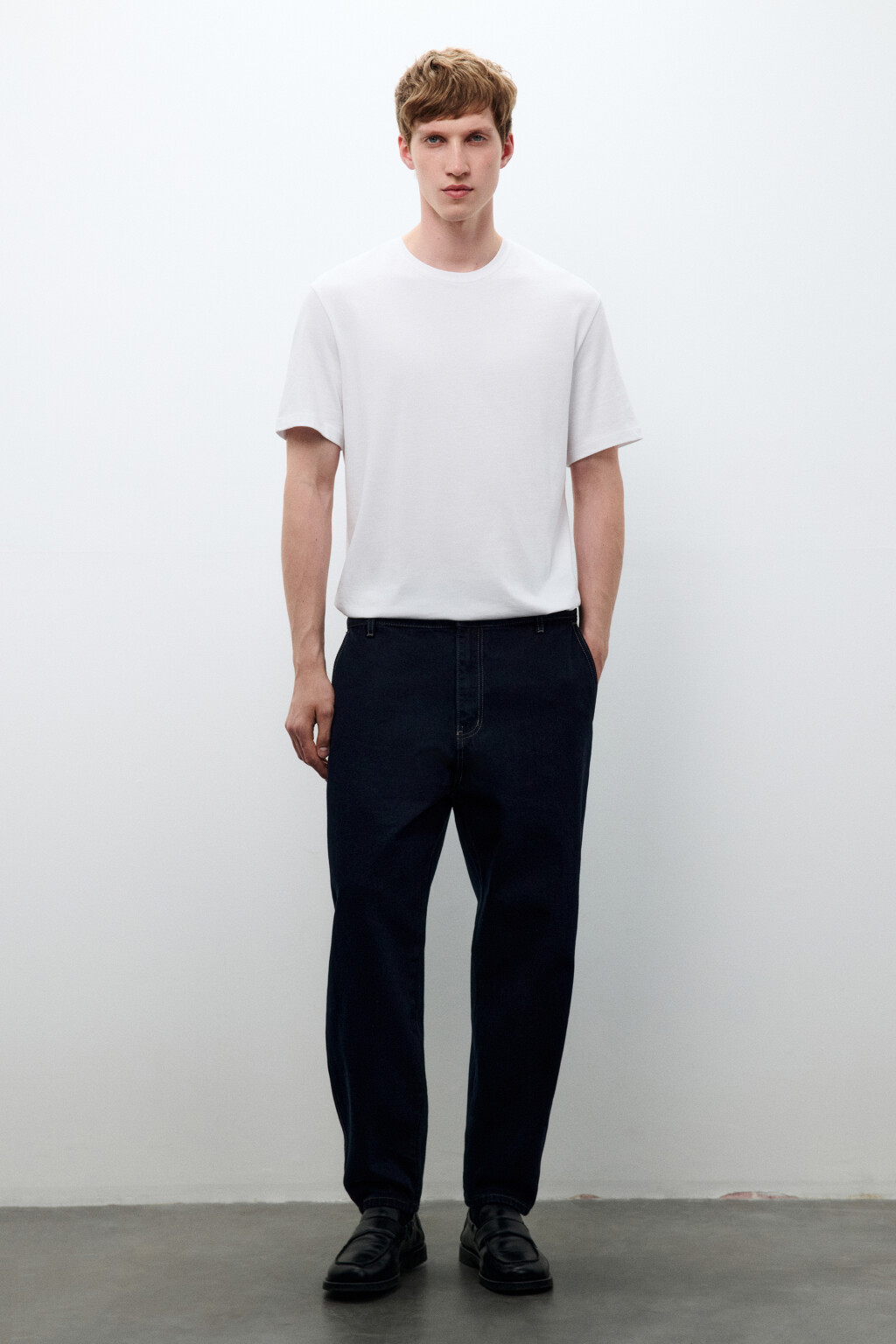 Джинсы baggy fit зауженные - цвет синий - 4