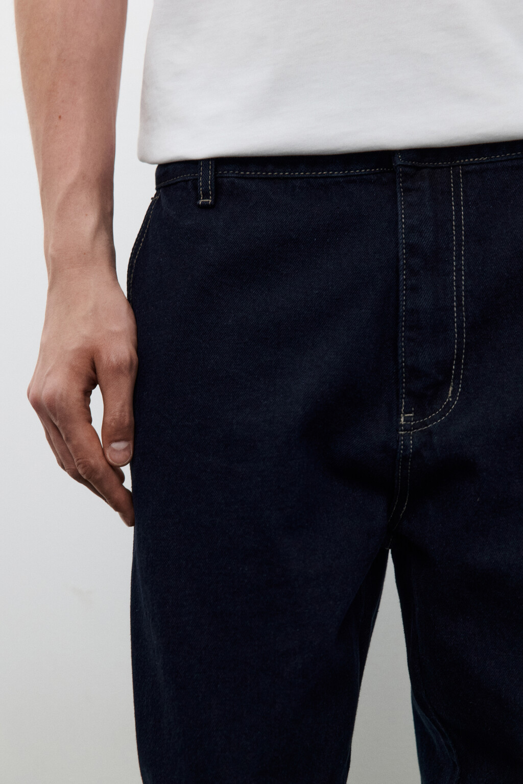 Джинсы baggy fit зауженные - цвет синий - 5