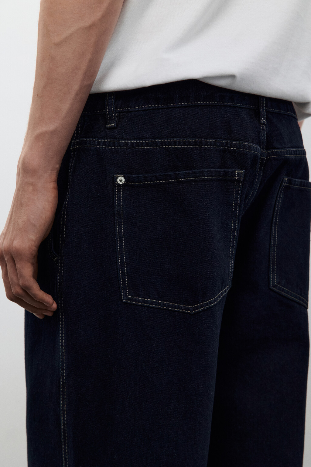 Джинсы baggy fit зауженные - цвет синий - 6