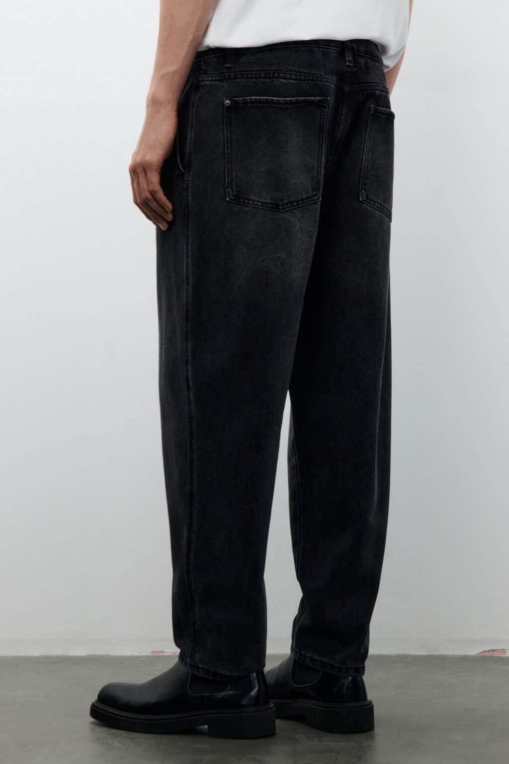 Джинсы baggy fit зауженные - цвет серый - 3