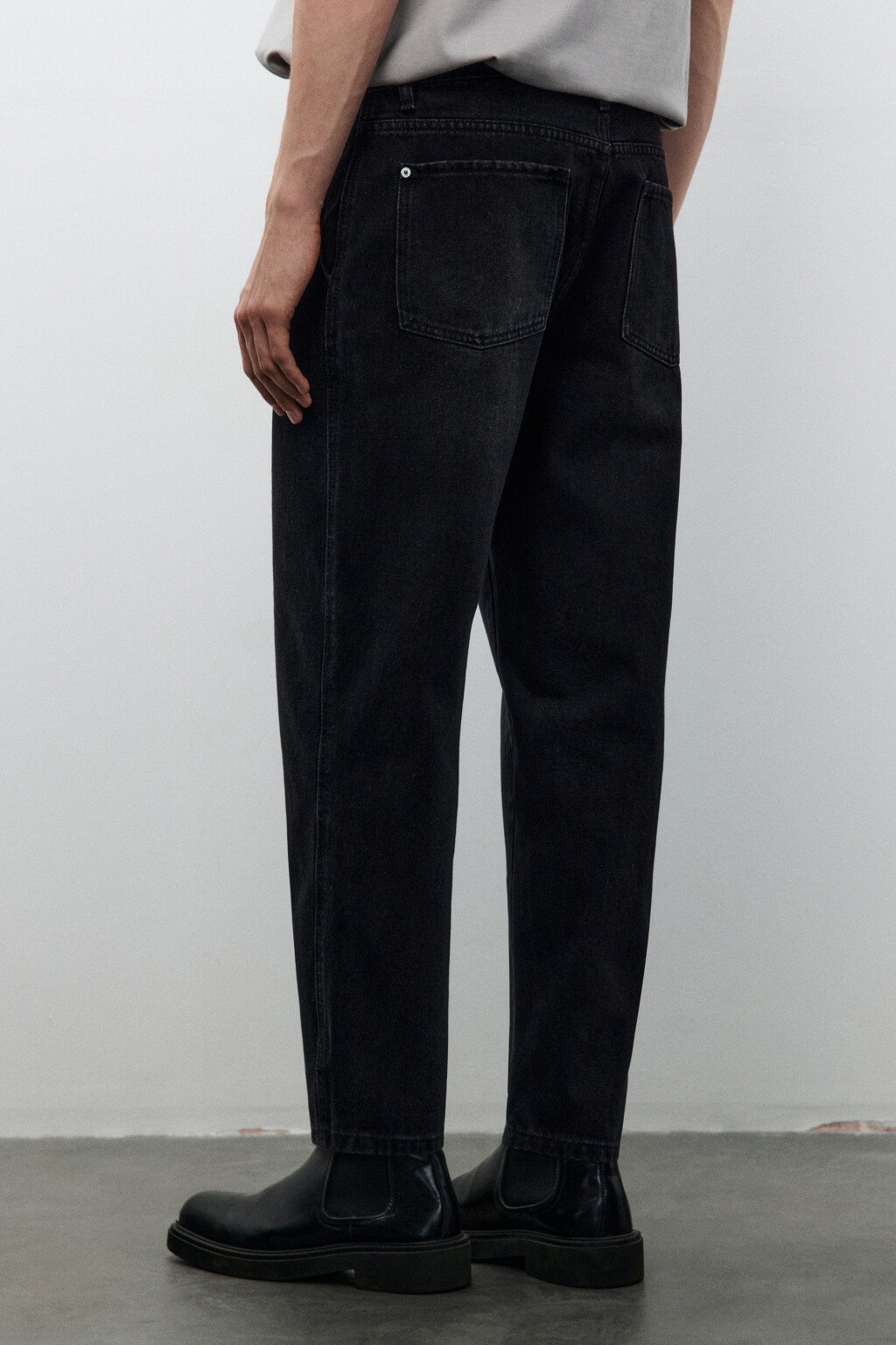 Джинсы baggy fit зауженные - цвет черный - 3