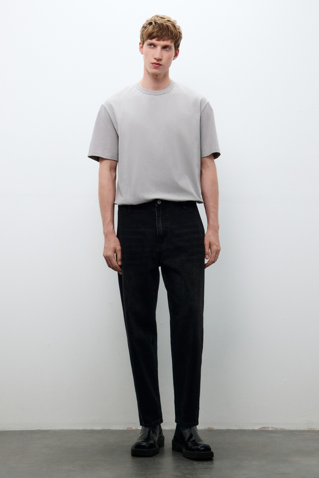 Джинсы baggy fit зауженные - цвет черный - 4