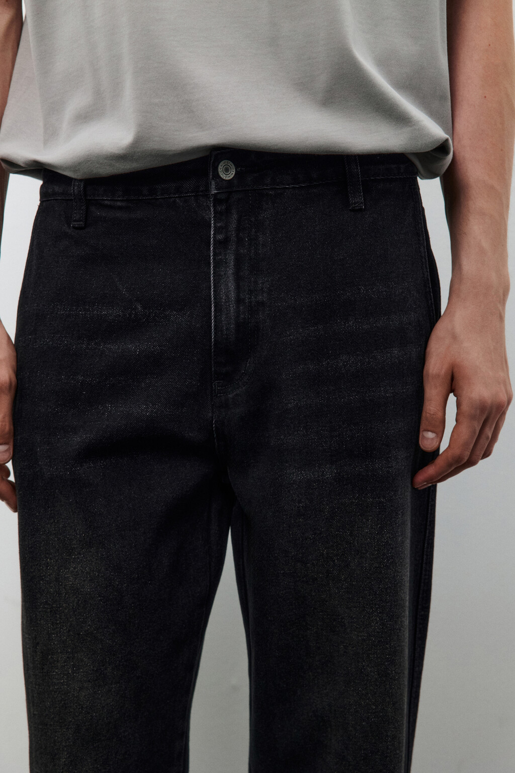 Джинсы baggy fit зауженные - цвет черный - 6