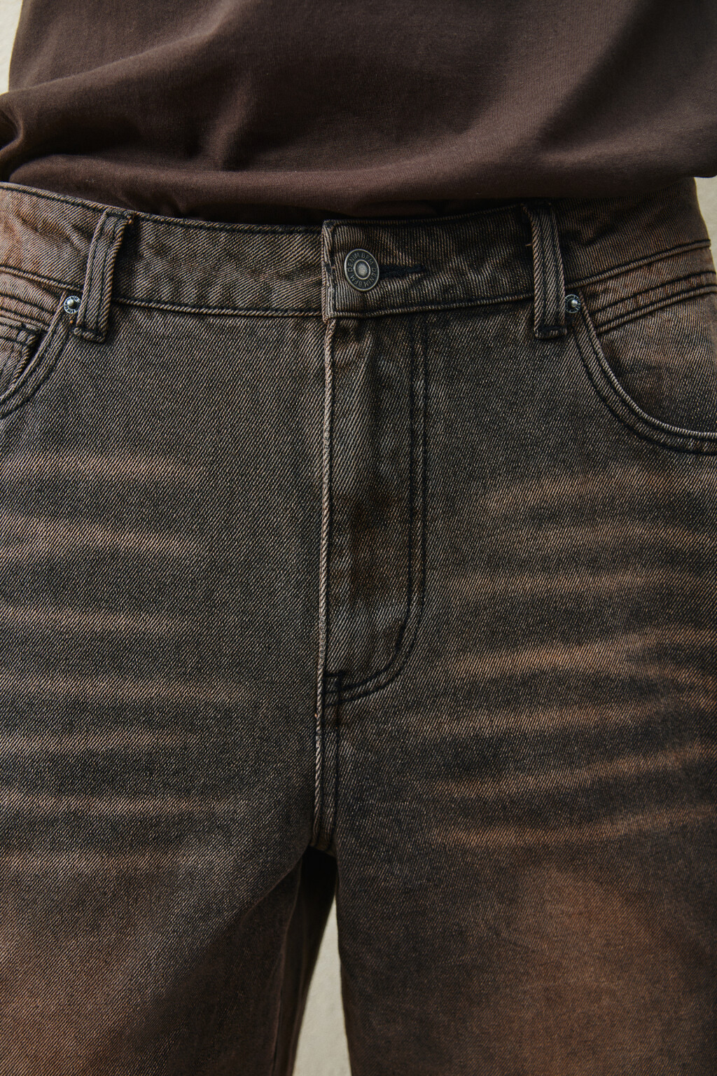 Джинсы вареные с декоративными швами - цвет серый - 6