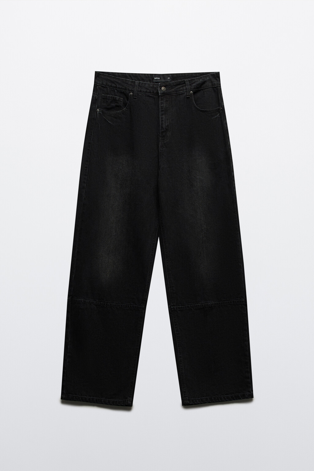 Джинсы прямые с вареным эффектом - цвет черный - 7