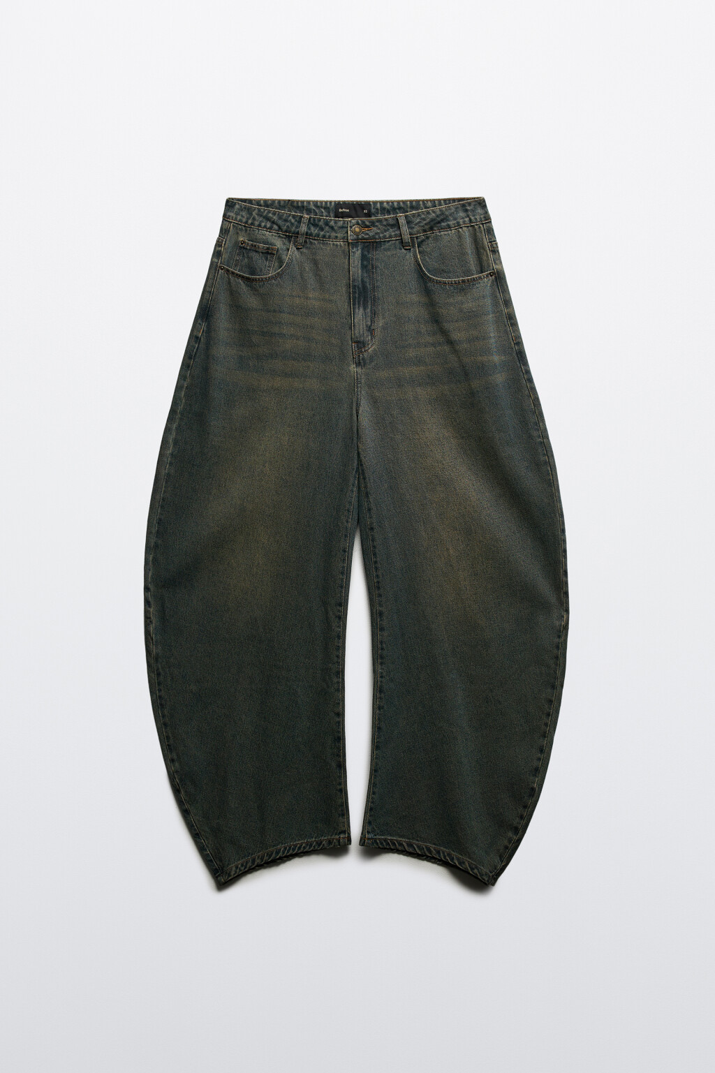 Джинсы широкие в форме подковы - цвет коричневый - 8