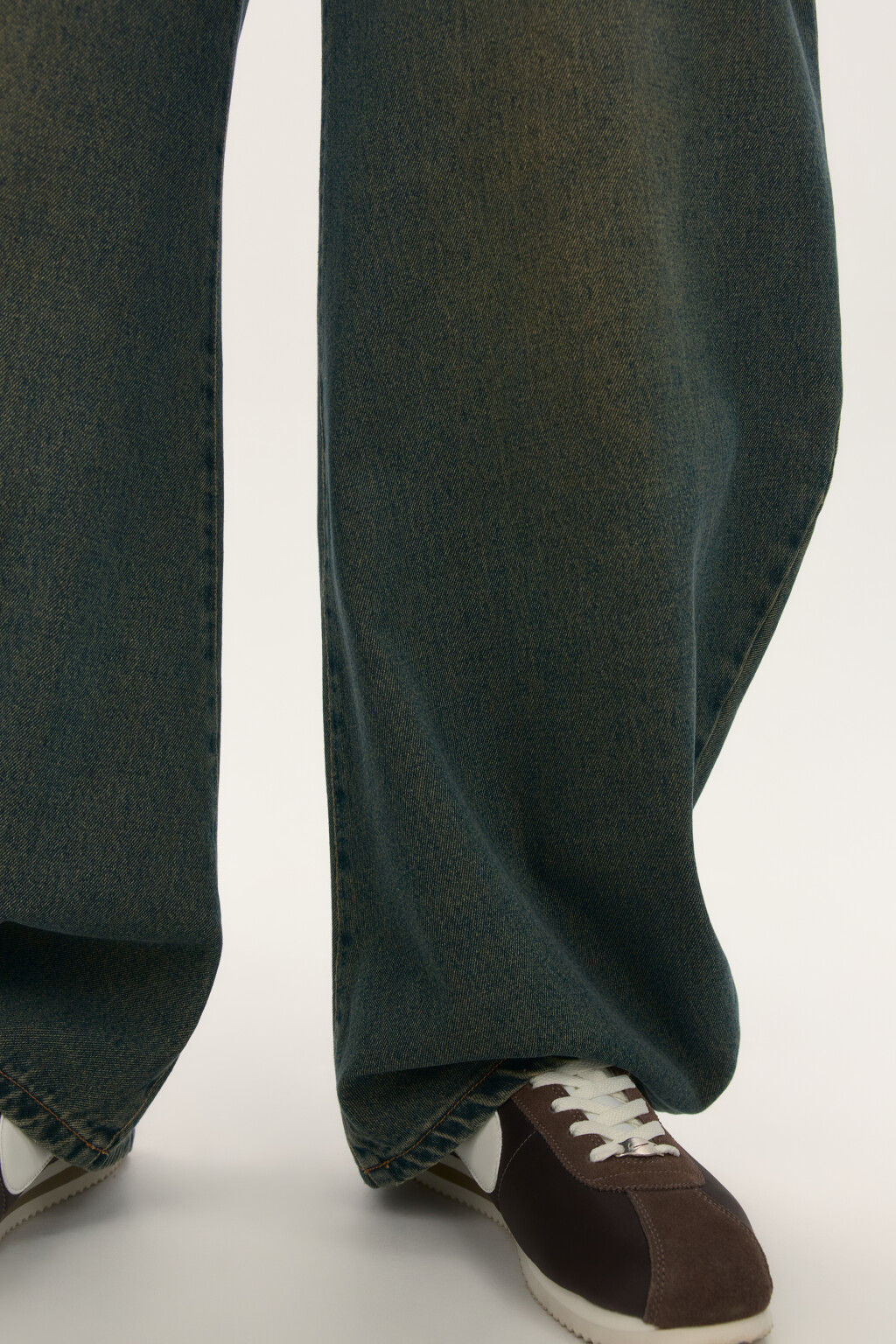 Джинсы широкие в форме подковы - цвет коричневый - 6