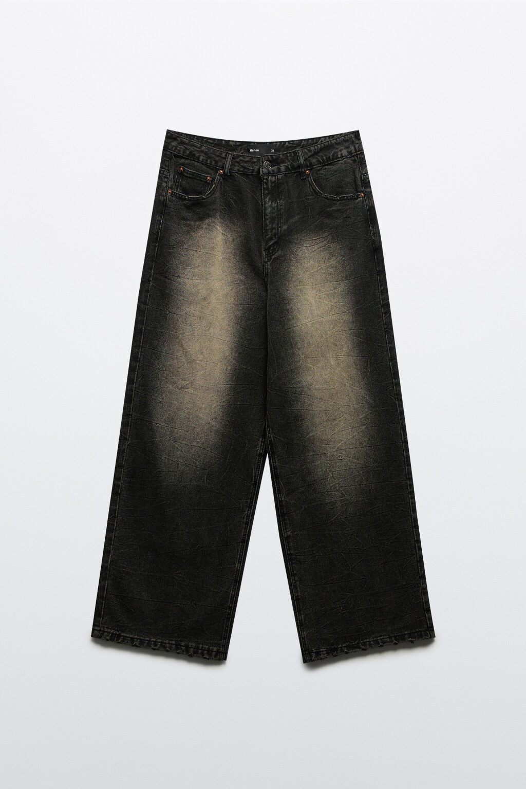 Джинсы широкие с вареным эффектом - цвет черный - 7