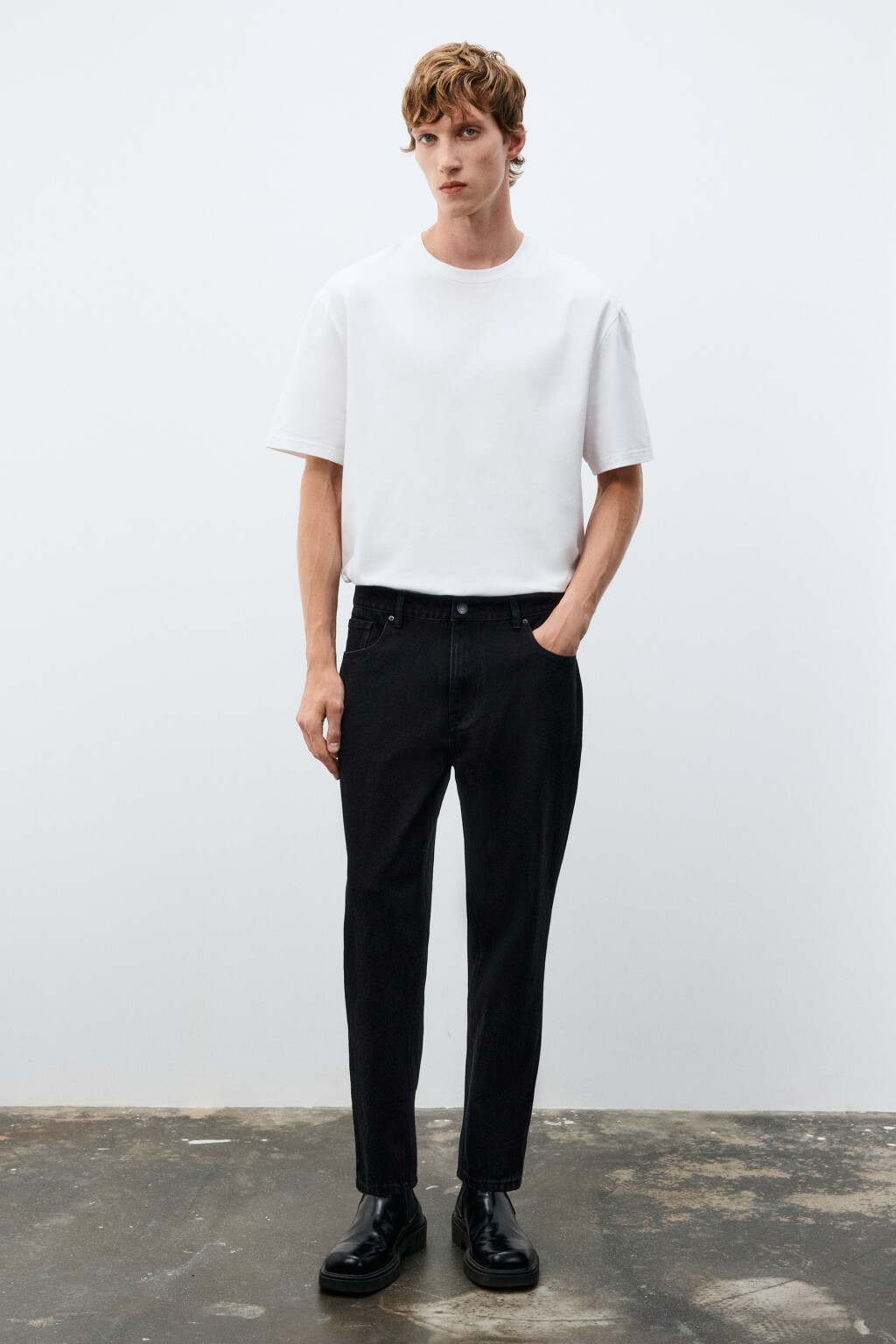 Джинсы зауженные классические - цвет черный - 4