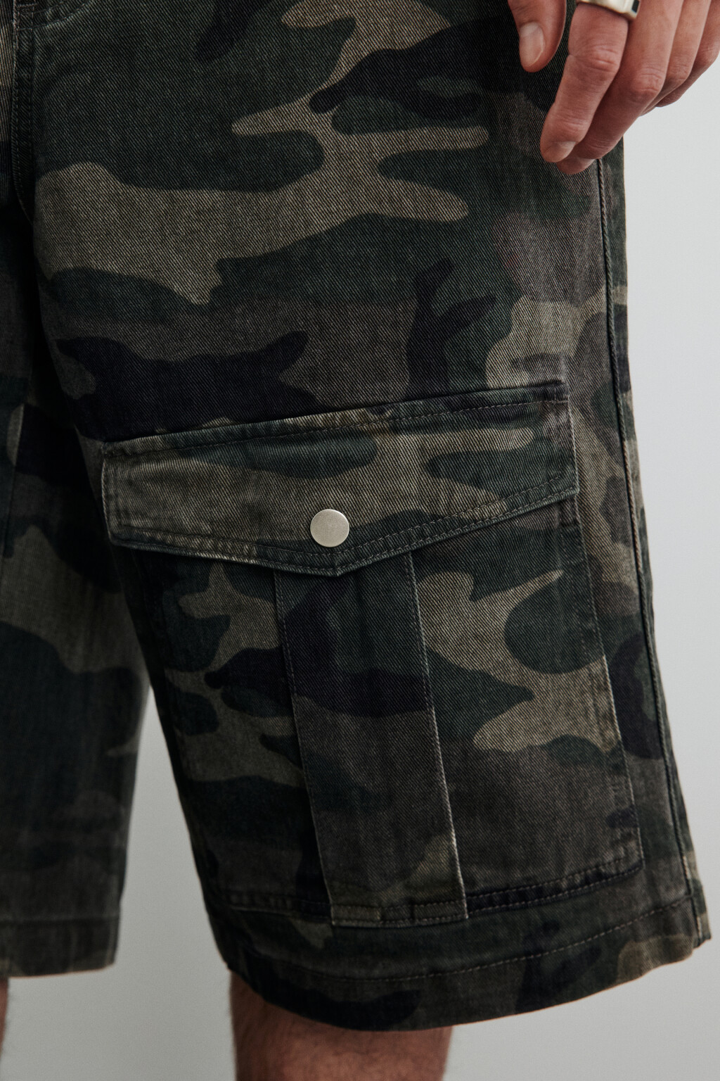 Джортсы с принтом в армейском стиле - цвет зеленый - 4