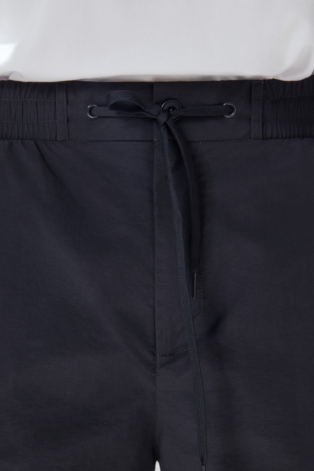 Шорты с поясом на завязках - цвет черный - 5