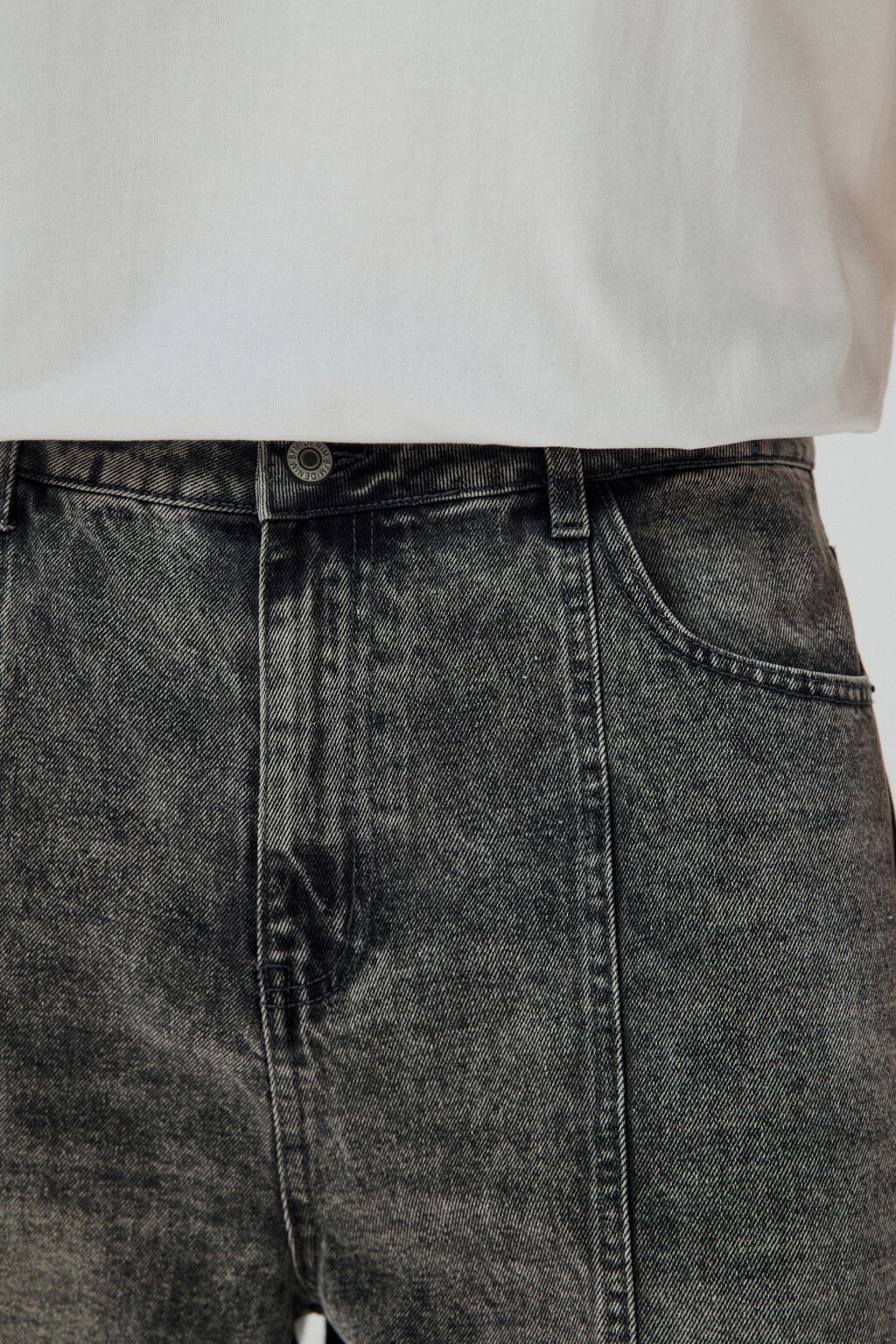 Джортсы с декоративными швами - цвет серый - 5