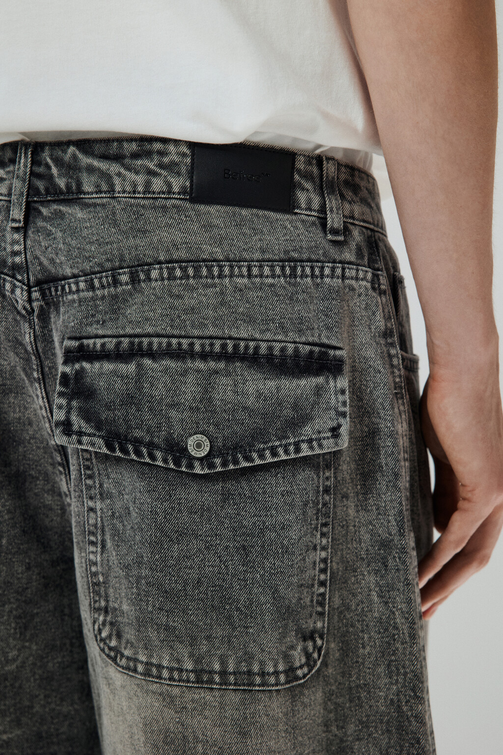 Джортсы с декоративными швами - цвет серый - 6