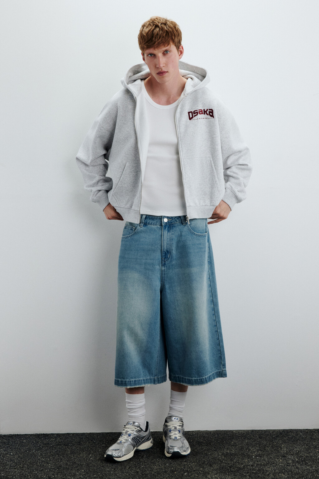 Джортсы широкие с вышивкой - цвет голубой - 4