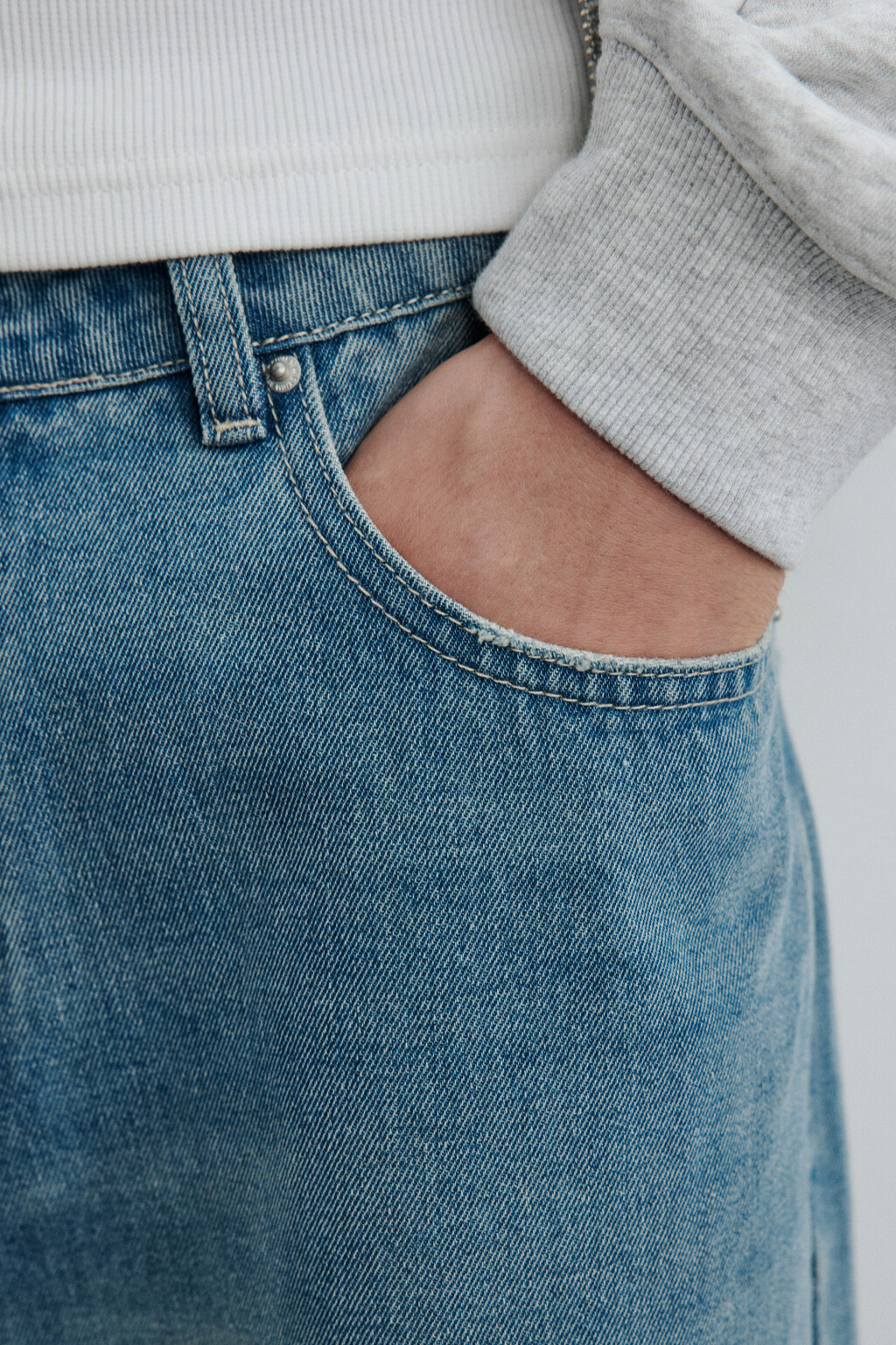 Джортсы широкие с вышивкой - цвет голубой - 6