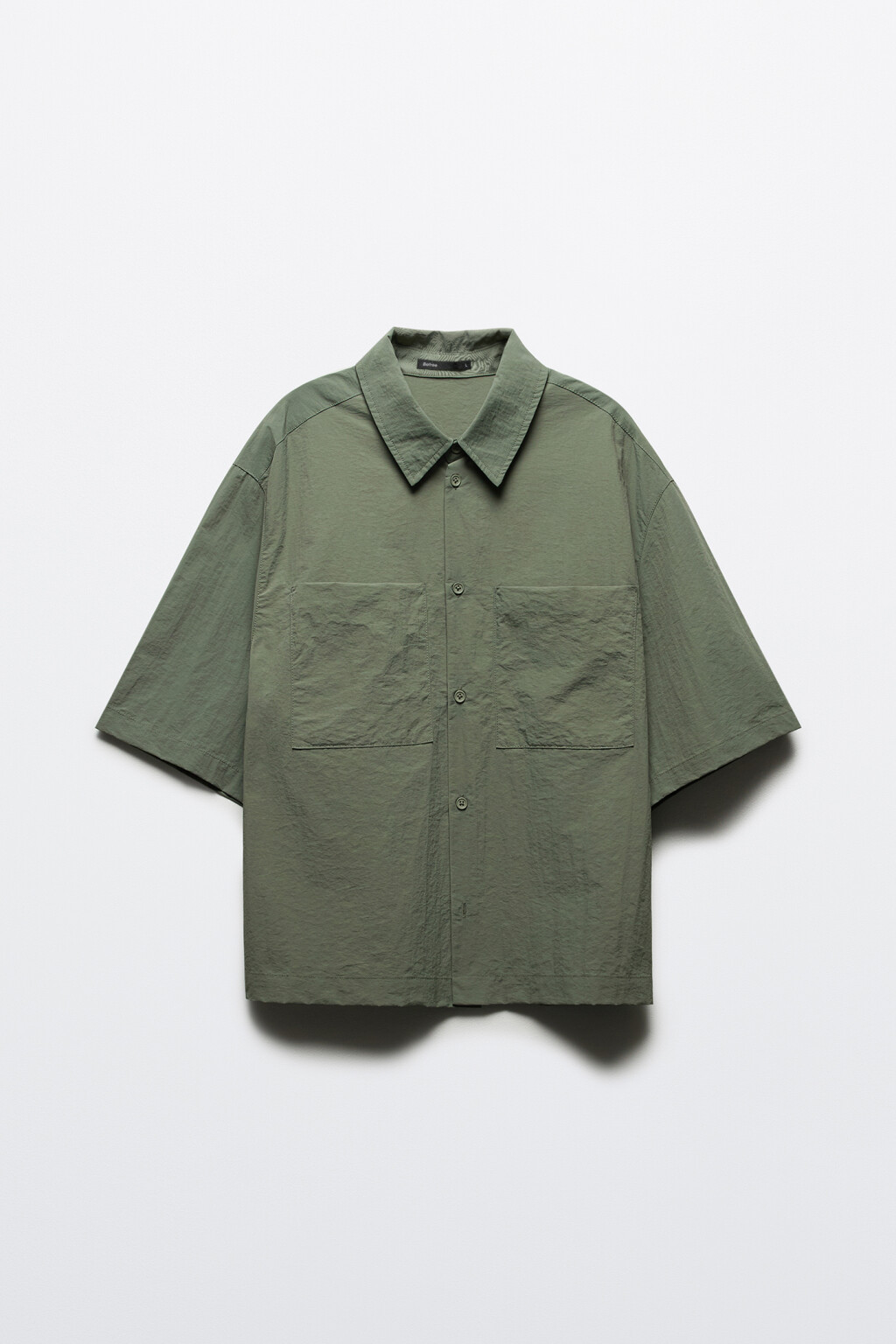 Рубашка с нагрудными карманами - цвет зеленый - 8