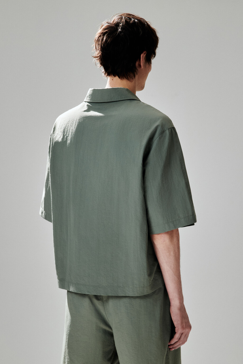 Рубашка с нагрудными карманами - цвет зеленый - 4