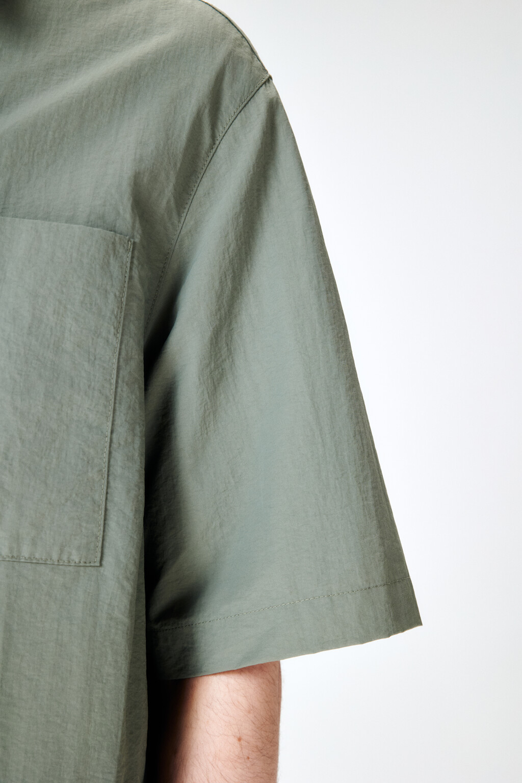 Рубашка с нагрудными карманами - цвет зеленый - 7