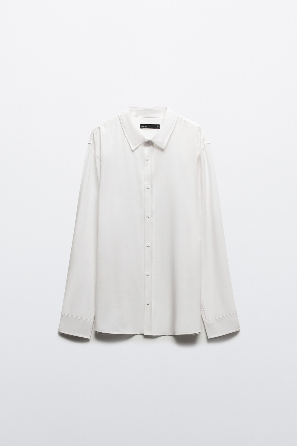 Рубашка классическая из вискозы - цвет белый - 8