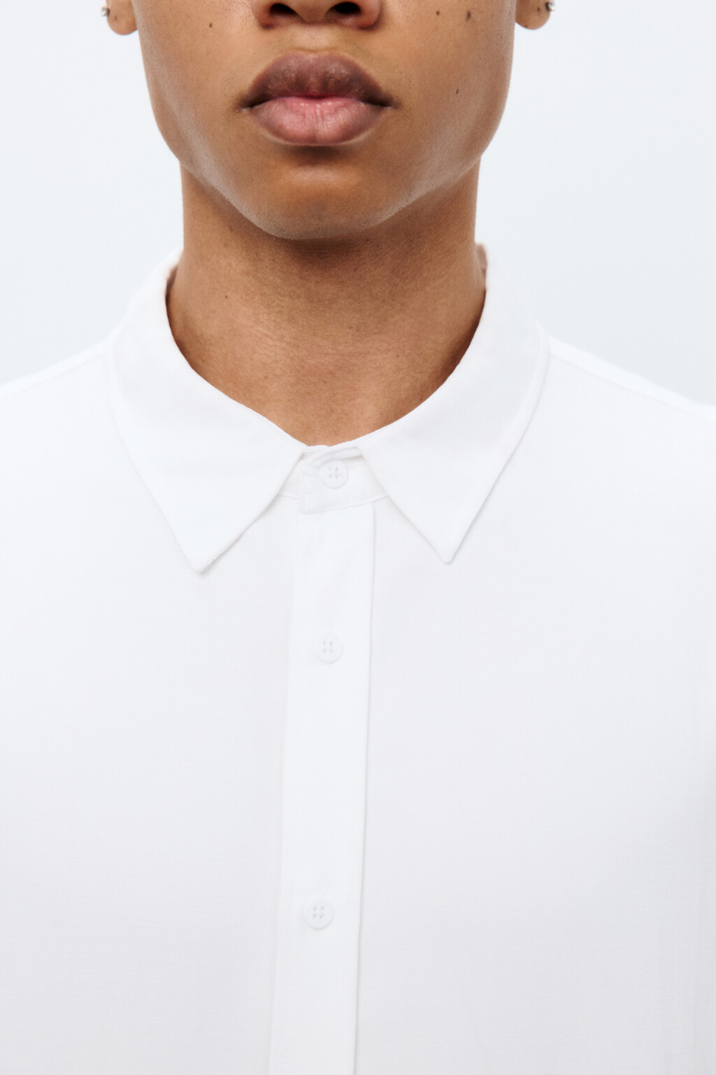 Рубашка классическая из вискозы - цвет белый - 6