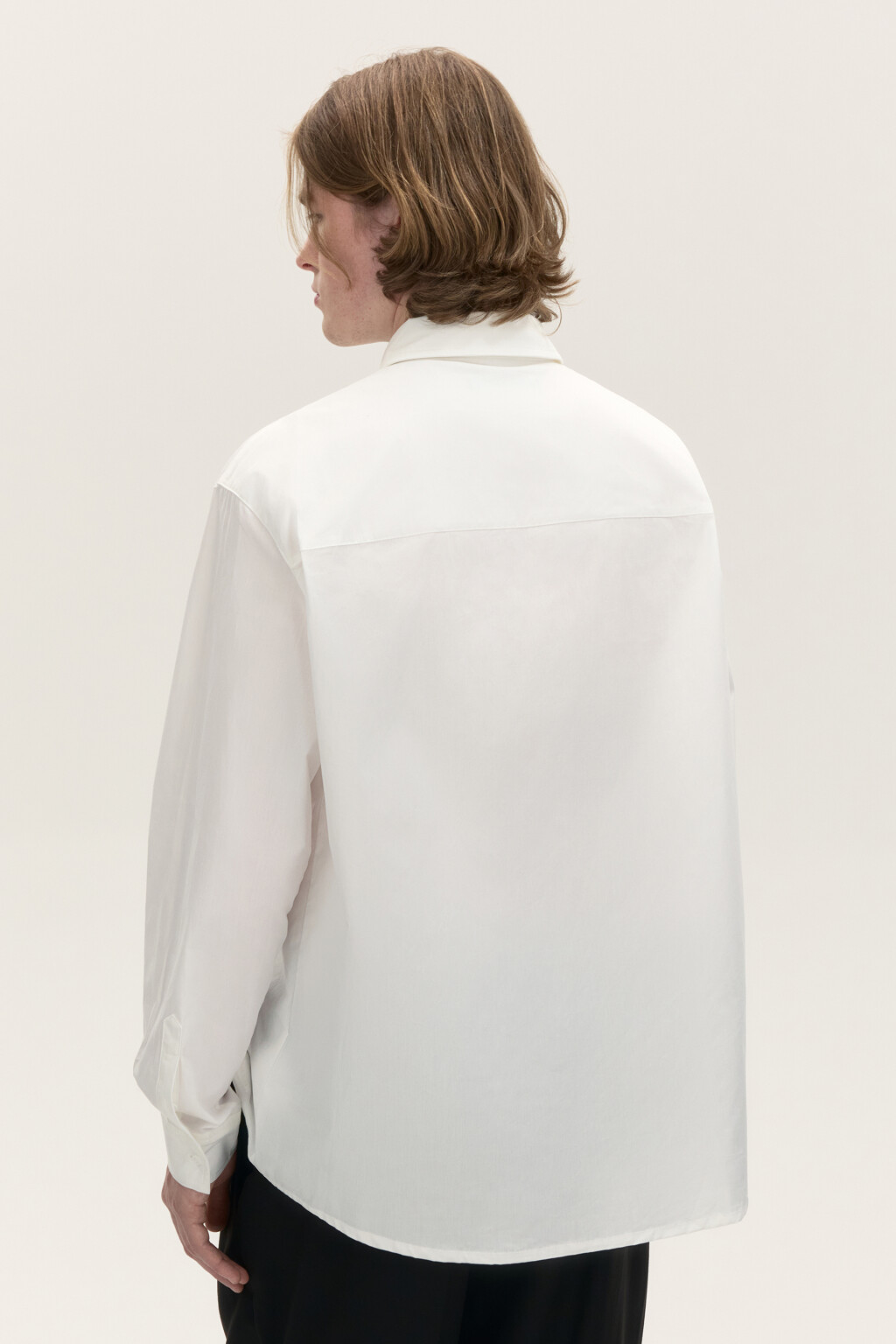 Рубашка классическая прямая - цвет белый - 3