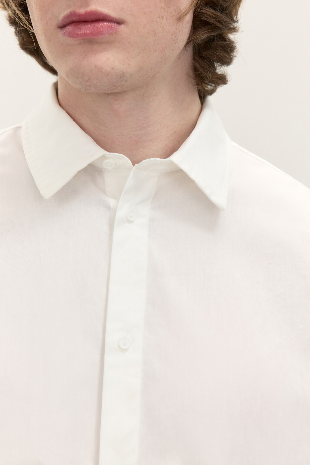Рубашка классическая прямая - цвет белый - 5