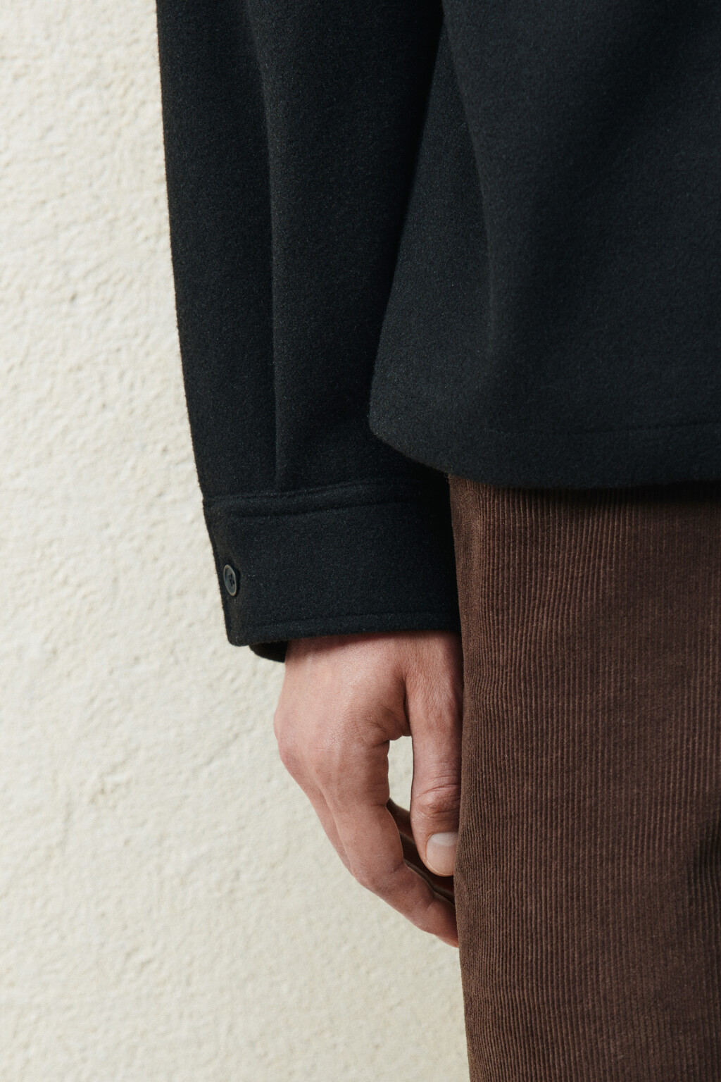 Рубашка-овершот с карманом - цвет черный - 6