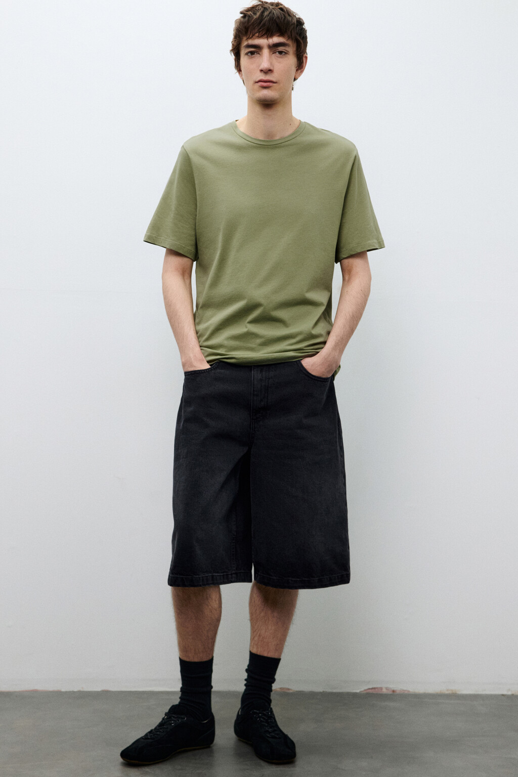 Футболка из легкого хлопкового трикотажа - цвет зеленый - 2