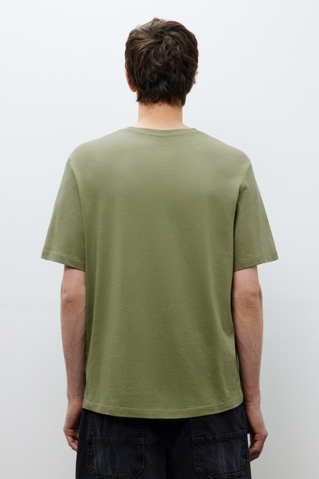 Футболка из легкого хлопкового трикотажа - цвет зеленый - 4