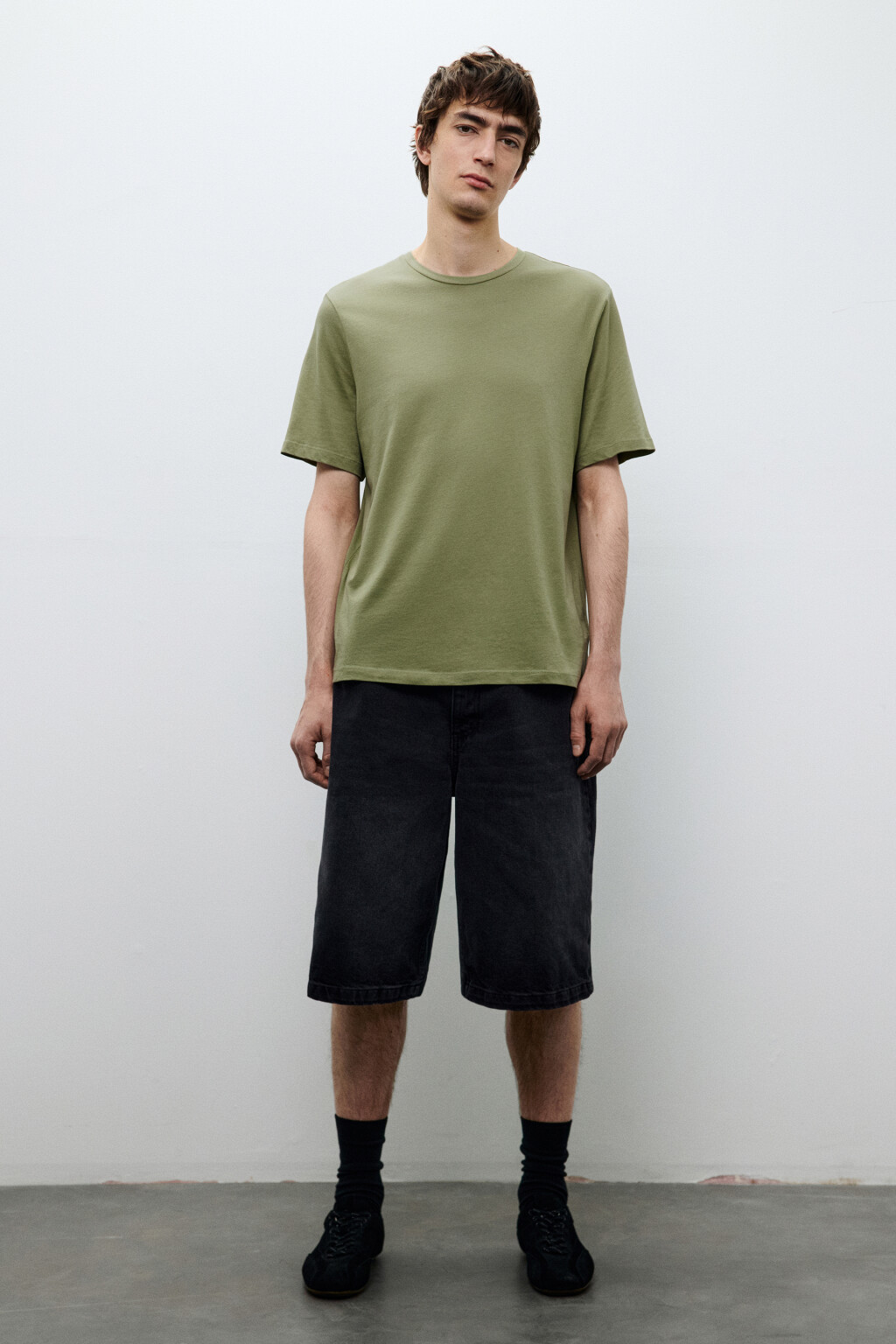 Футболка из легкого хлопкового трикотажа - цвет зеленый - 5