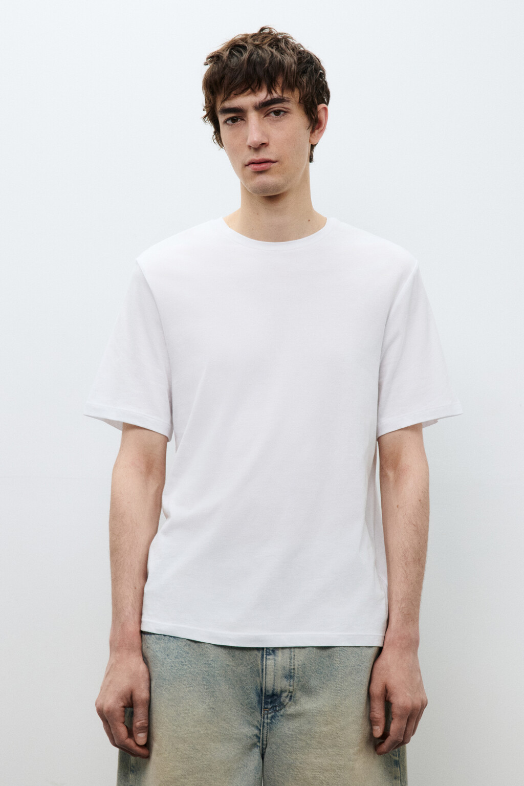 Футболка из легкого хлопкового трикотажа - цвет белый - 2