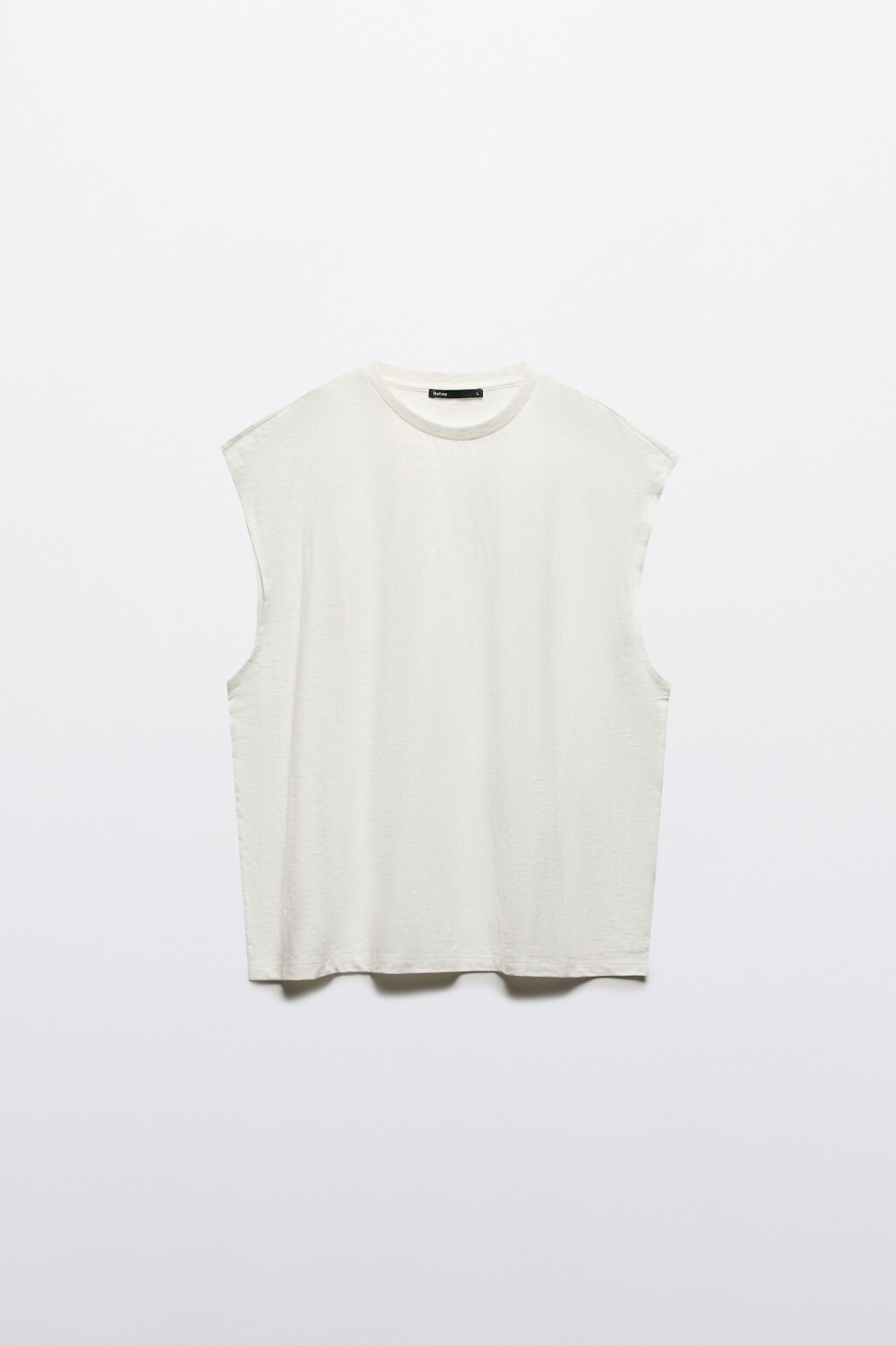 Футболка хлопковая без рукавов - цвет белый - 8