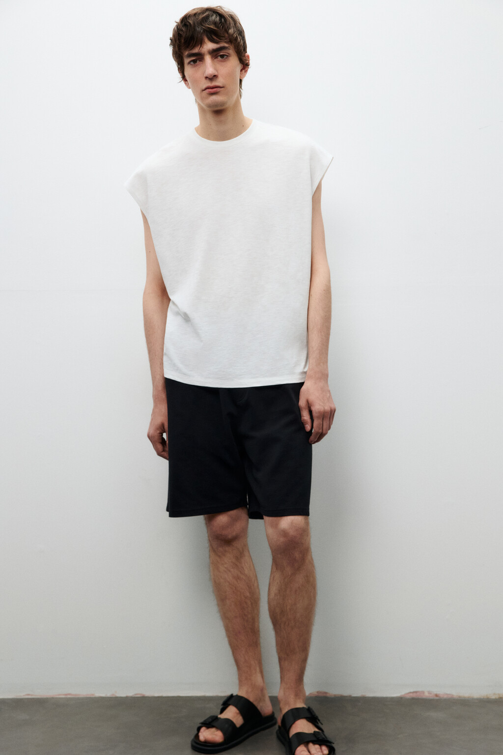 Футболка хлопковая без рукавов - цвет белый - 2