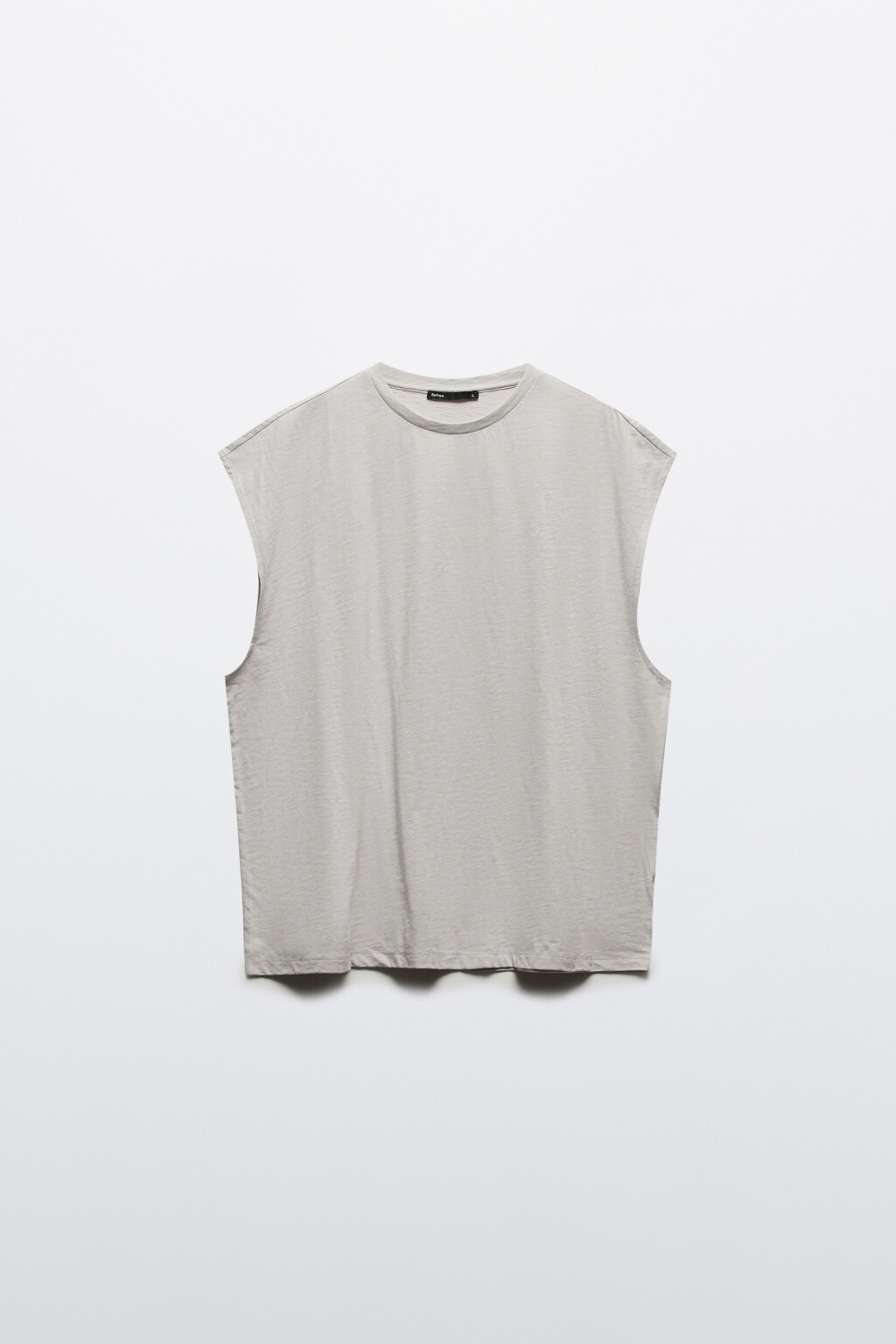 Футболка хлопковая без рукавов - цвет серый - 7