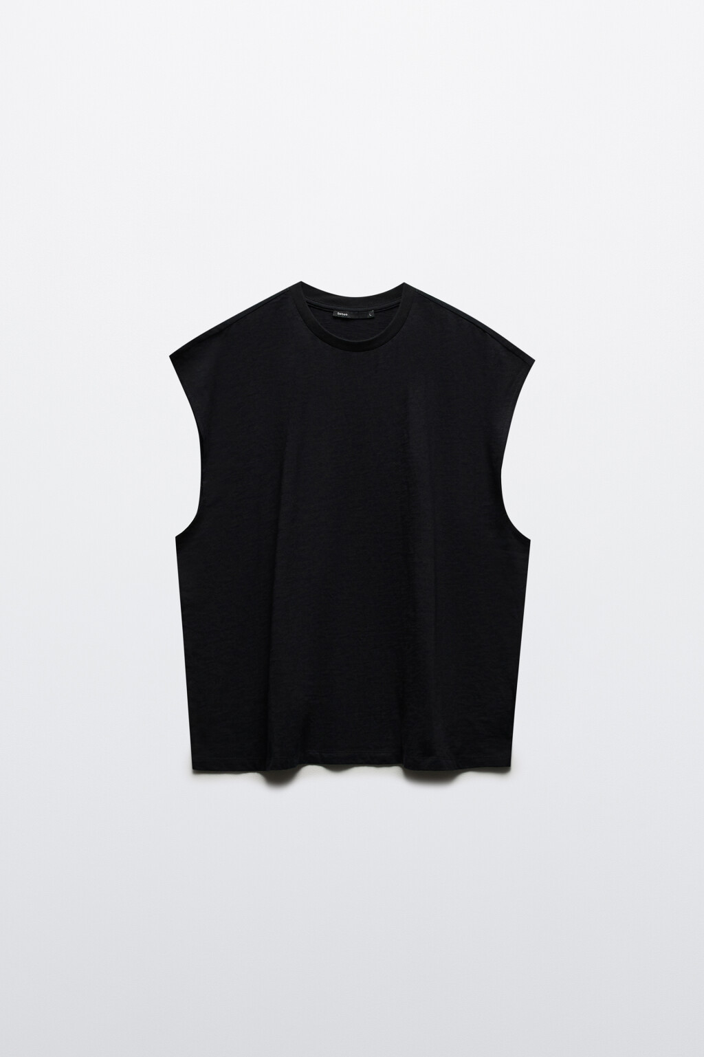 Футболка хлопковая без рукавов - цвет черный - 7