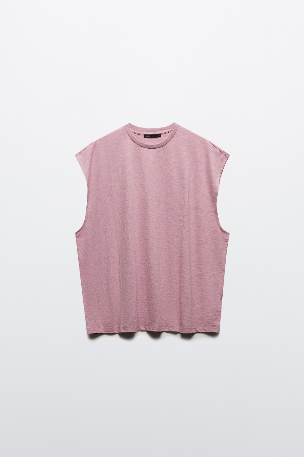 Футболка хлопковая без рукавов - цвет розовый - 8