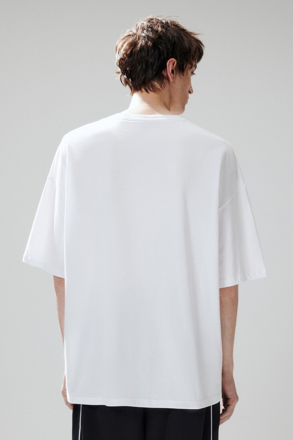 Футболка хлопковая с принтом-надписью - цвет белый - 3