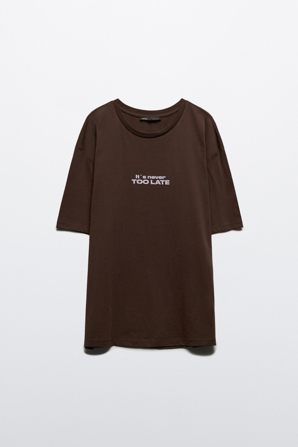 Футболка хлопковая с принтом - цвет коричневый - 7