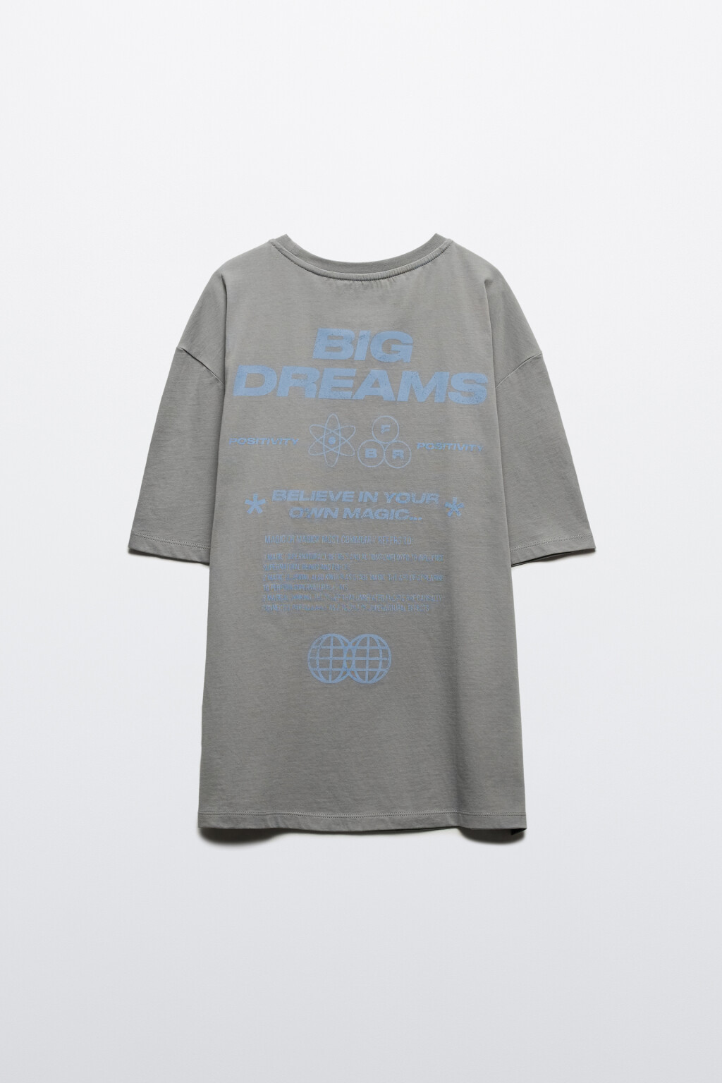 Футболка хлопковая с принтом - цвет серый - 8
