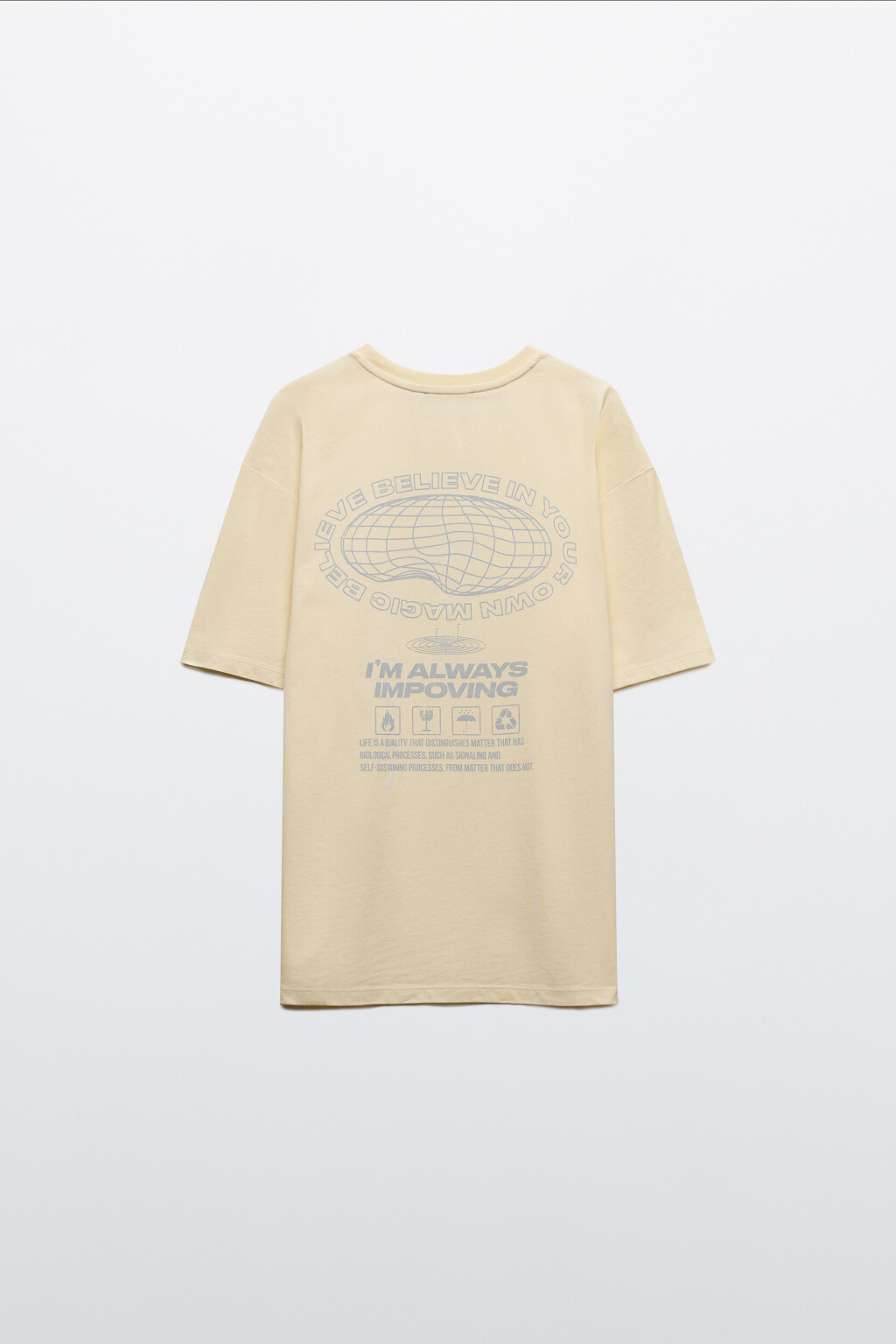 Футболка хлопковая с принтом - цвет бежевый - 9