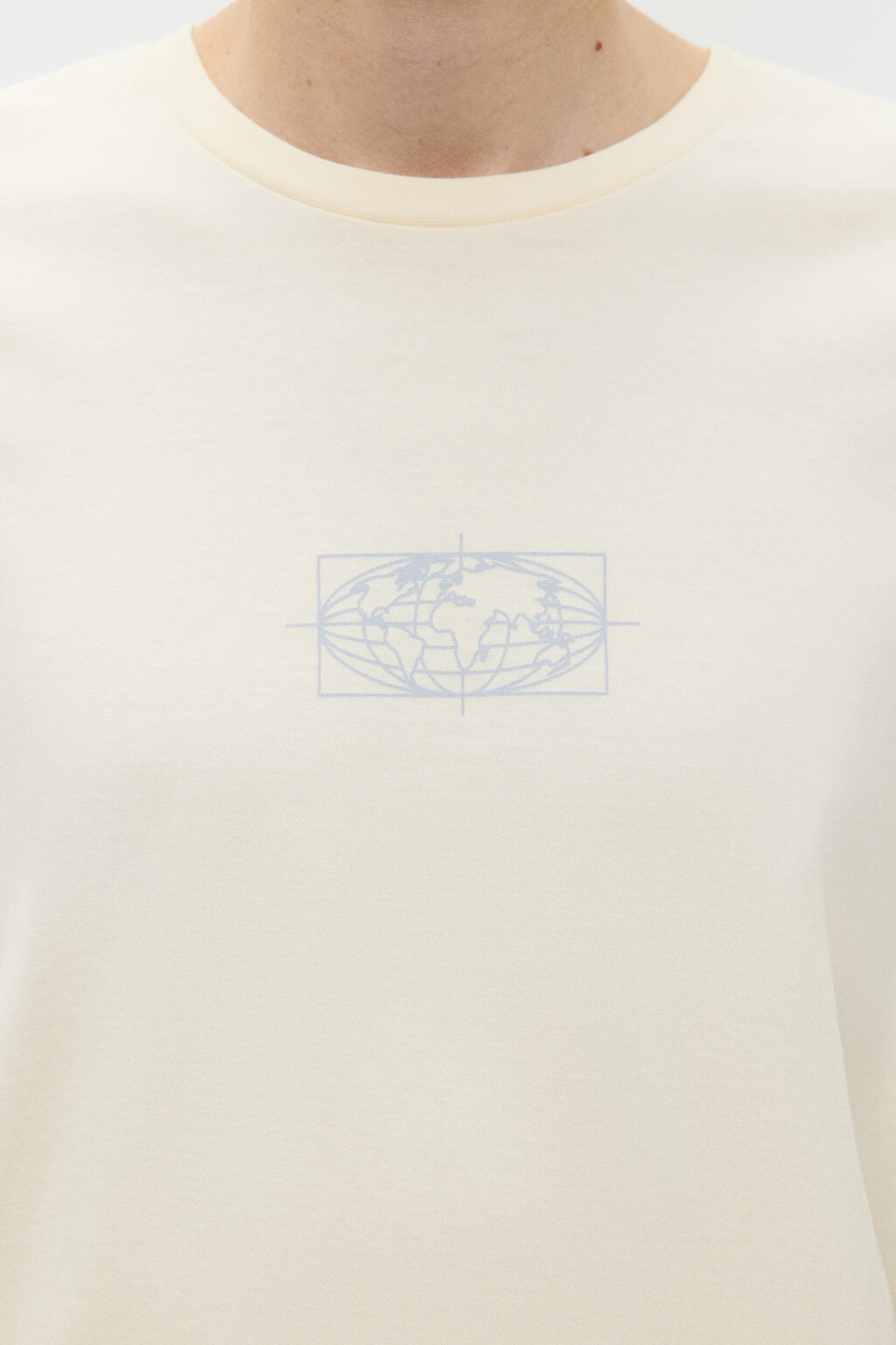 Футболка хлопковая с принтом - цвет бежевый - 6