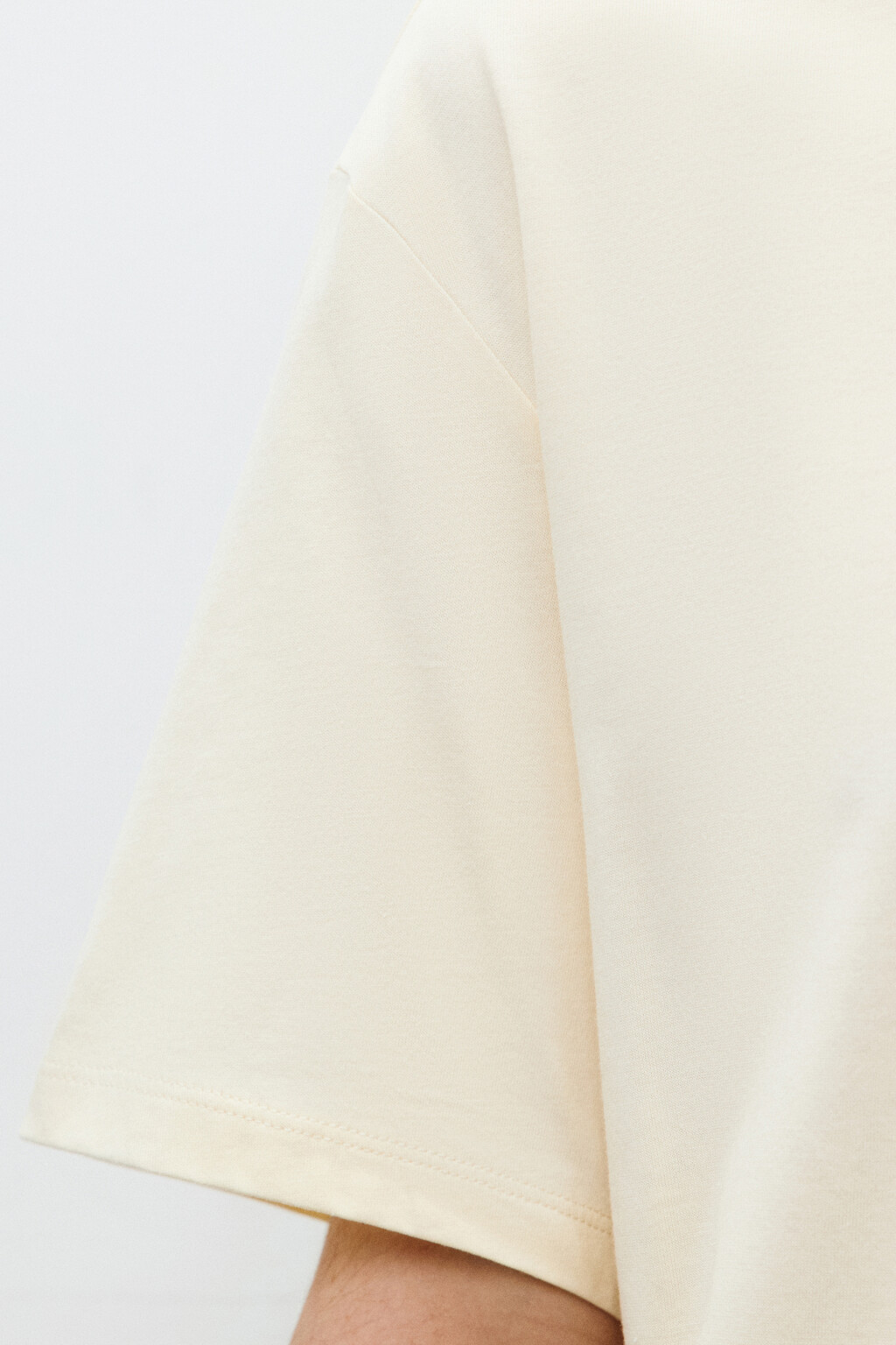 Футболка хлопковая с принтом - цвет бежевый - 7