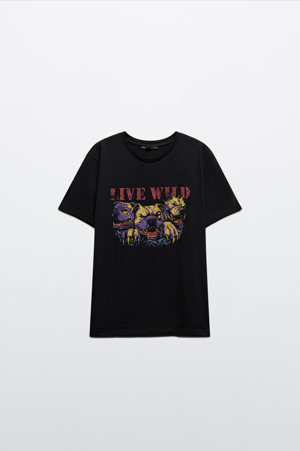 Футболка хлопковая с принтом - цвет черный - 7